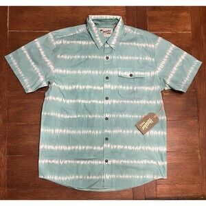 Howler Bros San Gabriel Hazy Horizon Seaspray Short Sleeve Shirt - Mens M NWT